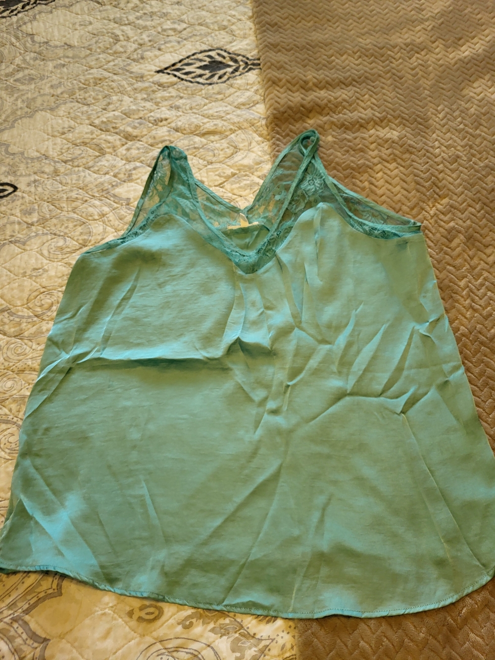 Maurices Teal Lace-Trim Camisole